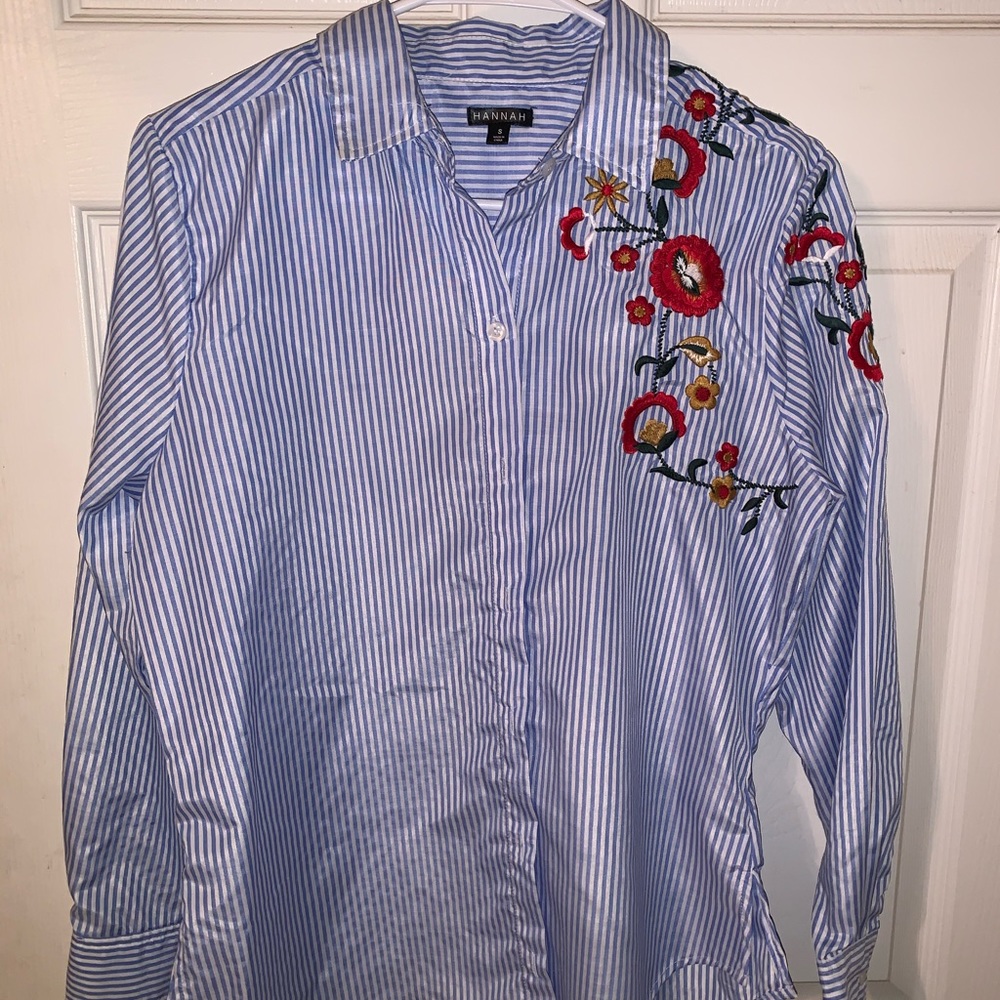 Floral Button-Up Blouse